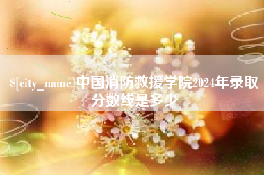 克孜勒苏中国消防救援学院2024年录取分数线是多少