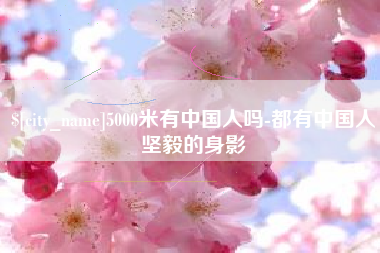 克孜勒苏5000米有中国人吗-都有中国人坚毅的身影