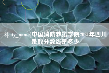 克孜勒苏中国消防救援学院2021年四川录取分数线是多少