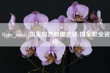 克孜勒苏国家应急救援员证(国家职业资格)