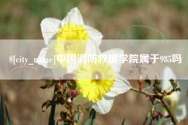 克孜勒苏中国消防救援学院属于985吗