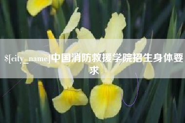 克孜勒苏中国消防救援学院招生身体要求