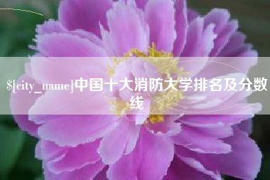 克孜勒苏中国十大消防大学排名及分数线