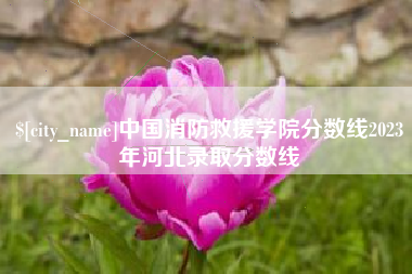 克孜勒苏中国消防救援学院分数线2023年河北录取分数线