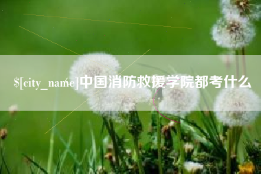 克孜勒苏中国消防救援学院都考什么