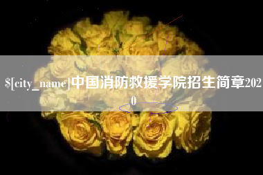 克孜勒苏中国消防救援学院招生简章2020