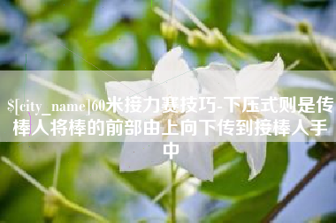 克孜勒苏60米接力赛技巧-下压式则是传棒人将棒的前部由上向下传到接棒人手中