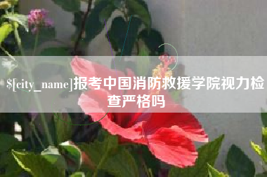克孜勒苏报考中国消防救援学院视力检查严格吗