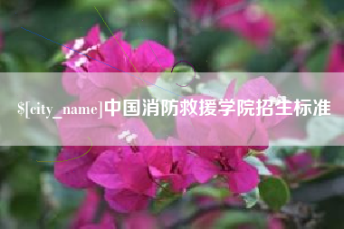 克孜勒苏中国消防救援学院招生标准